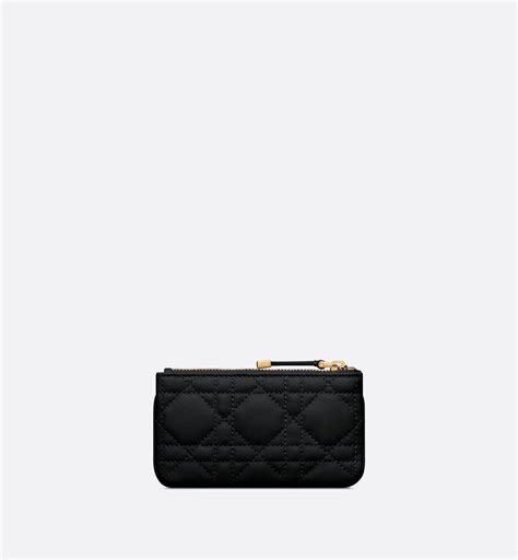 dior caro zipped key case|Dior Caro Zipped Key Case Black Supple Cannage Calfskin.